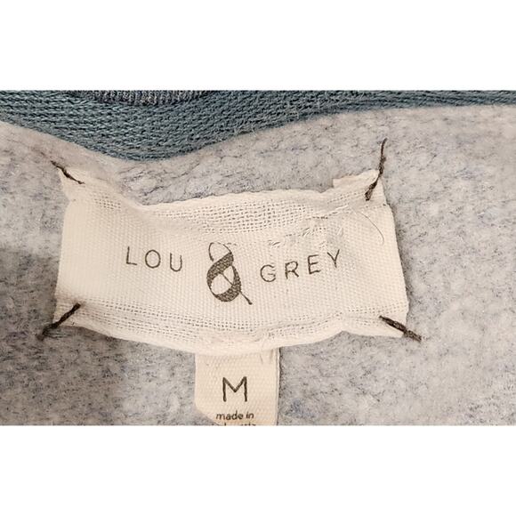 Lou & Grey Blue Marled Cowl Neck Athleisure Top Medium Soft Vented Side Seams - Picture 5 of 5